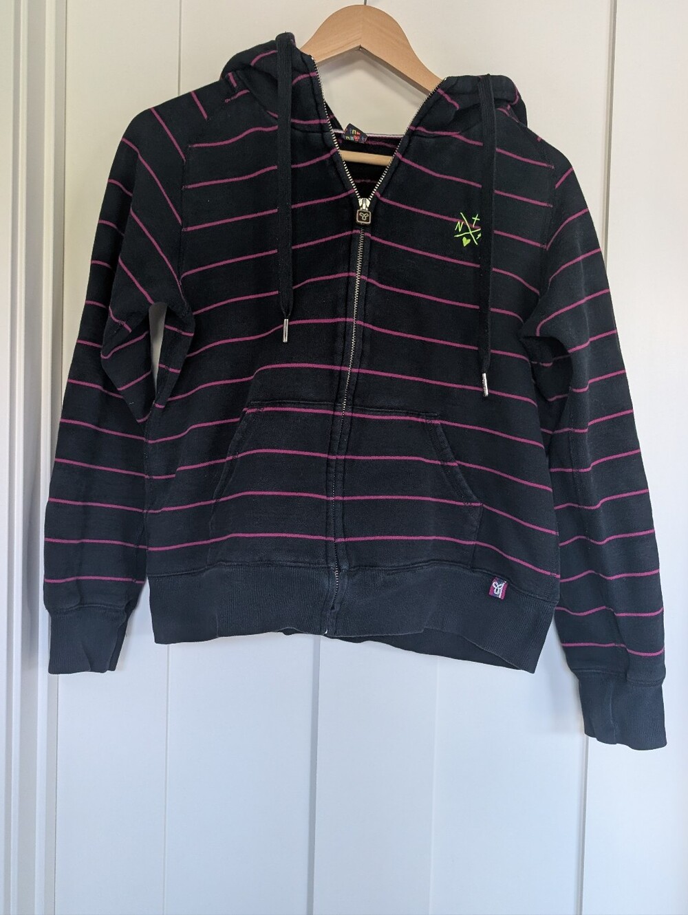 Vintage TNA Striped Full Zip Hoodie